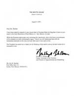 President Bush Letter